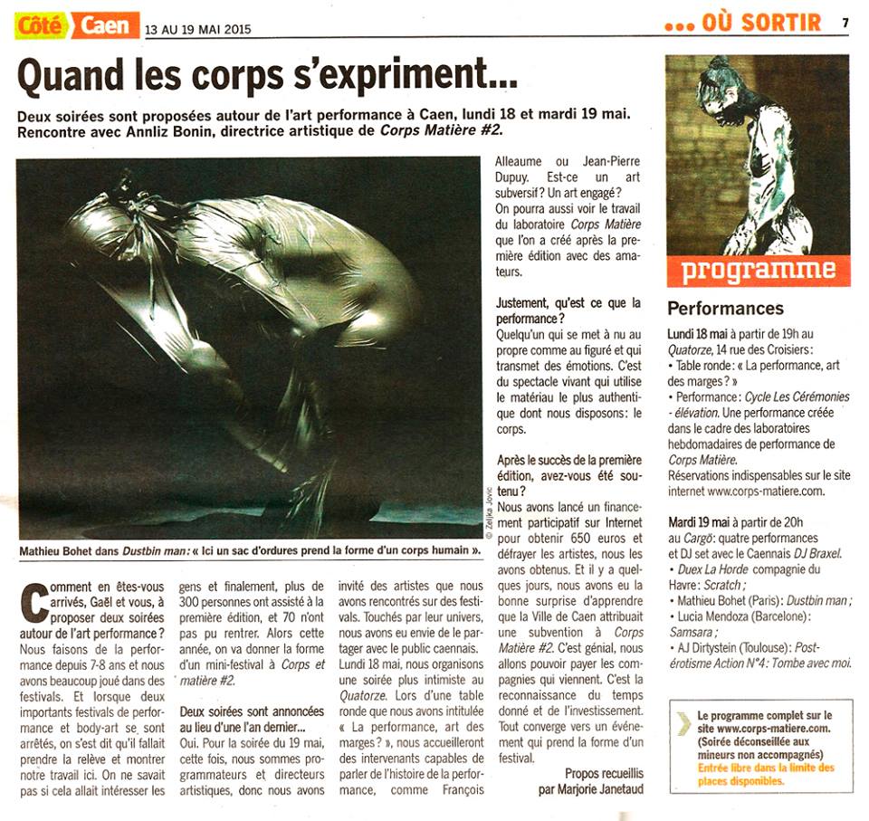 Corps Matière #2 • Côté Caen (13 mai 2015)